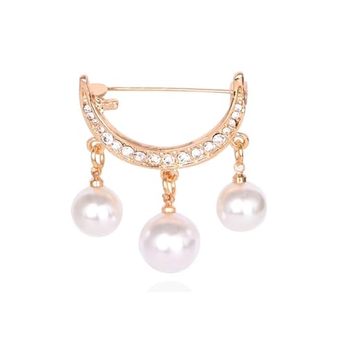 3 stücke Multifunktions Perle Geometrische Strass Brosche Schnalle Pin Wasit Tighting Pins Bowknot Strickjacke Clip Schmuck Zubehör(Color 08) von KBLDOPN