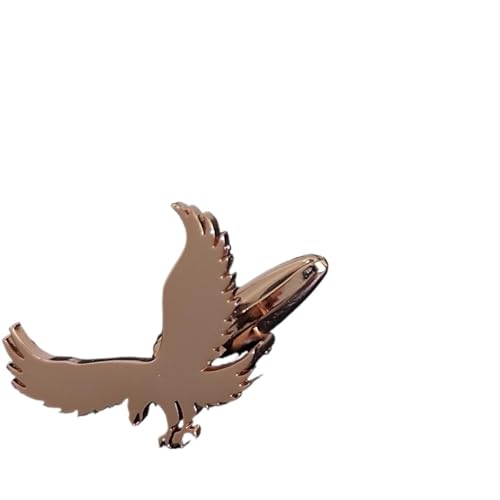 Adler Manschettenknöpfe Metall Tier Herren Business Hemd Dekorative Manschettenknöpfe Knöpfe Edelstahl Schmuck Hochzeit Tanzparty Business(Rose gold) von KBLDOPN