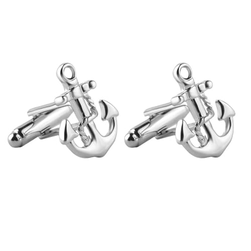 Anker Manschettenknöpfe for Herren Ärmel Nagel Manschettenknöpfe Business Hemd Anzug Ohrstecker Zubehör Männer Schmuck Hochzeit Tanzparty Business von KBLDOPN