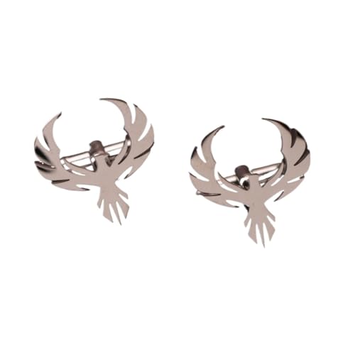 Edelstahl Kreuz Manschettenknöpfe for männer Löwe Adler Hemd Abzeichen Pin Hochzeit Symbol Hochzeit Tanzparty Business(Eagle Silver) von KBLDOPN