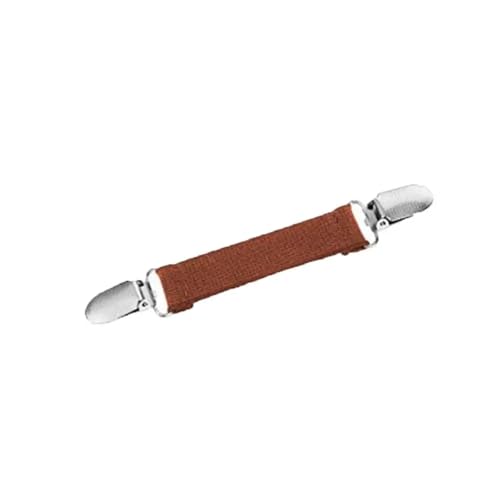 Frauen Fit Kleid Cinch Clips Strickjacke Pullover Bluse Schal Hemd Kragen Ente Clip Verschlüsse Charme Zubehör(Coffee) von KBLDOPN