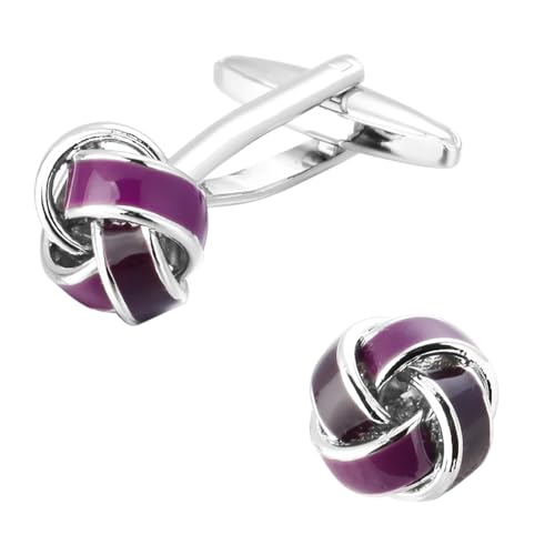 Herrenhemden Schwarz Golden Silber Manschettenknöpfe Knoten Design Kupfer Hochzeit Tanzparty Business(Color 13) von KBLDOPN