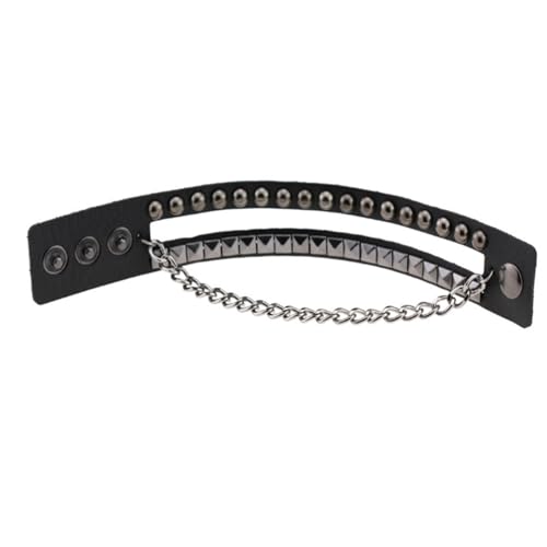 KBLDOPN 1 Stück Punk Goth Rock Cuspidal Spikes Rivet Cone Stud Leder Manschette Armband for Männer Frauen Chunky Armband Armreif Schmuck Für Party/Konzert/Cosplay(Color 6) von KBLDOPN