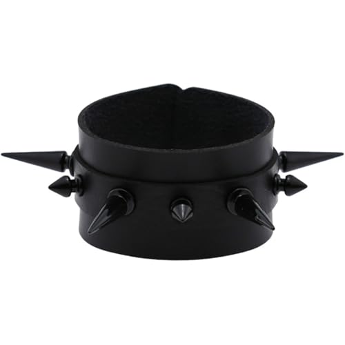 KBLDOPN 1 Stück Punk Goth Rock Cuspidal Spikes Rivet Cone Stud Leder Manschette Armband for Männer Frauen Chunky Armband Armreif Schmuck Für Party/Konzert/Cosplay(Color 9) von KBLDOPN