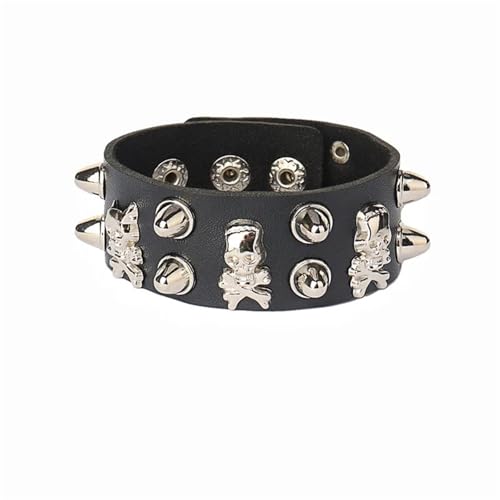 KBLDOPN Punk Row Cuspidal Spike Rivet PU Lederarmband for Frauen Männer Gothic Cosplay Schmuck Charm Wide Cuff Armband Party Für Party/Konzert/Cosplay(Color-13) von KBLDOPN