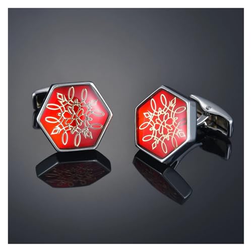 Luxusschmuck Manschettenknöpfe for Herren Edelsteine/Quadrat/Gitter Herrenhemden Manschettenknöpfe Hochzeit Tanzparty Business(Color 12) von KBLDOPN