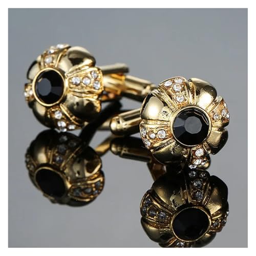 Manschettenknöpfe Schmuck Krone Schmetterling Kristall Herren Hochzeit Hemd Abzeichen Pin Hochzeit Tanzparty Business(Color 18) von KBLDOPN