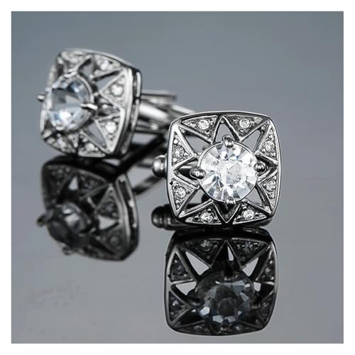 Manschettenknöpfe Schmuck Krone Schmetterling Kristall Herren Hochzeit Hemd Abzeichen Pin Hochzeit Tanzparty Business(Color15) von KBLDOPN