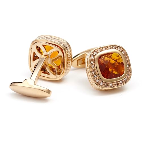 Manschettenknöpfe for Herren Luxus Hemd Ohrstecker Knöpfe Set Hochzeit Business Manschettenknöpfe Schmuck Hochzeit Tanzparty Business(Color 1) von KBLDOPN