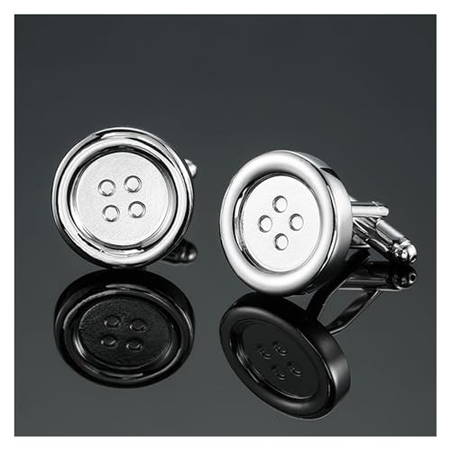 Messing Material Blume Flügel Silber Manschettenknöpfe Herren Hemd Schmuck Hochzeit Tanzparty Business(Color01) von KBLDOPN