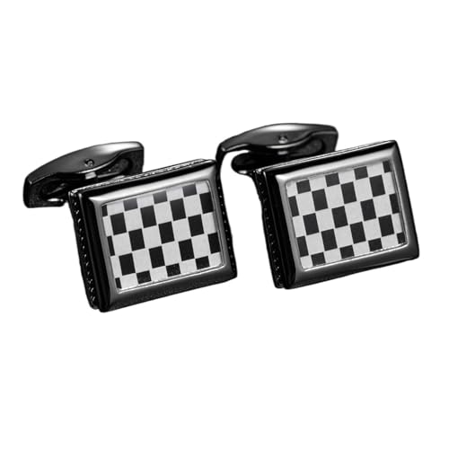 Rechteckige Manschettenknöpfe aus Emaille-Kupfermaterial for Herrenhemden Hochzeit Tanzparty Business(Color 11) von KBLDOPN