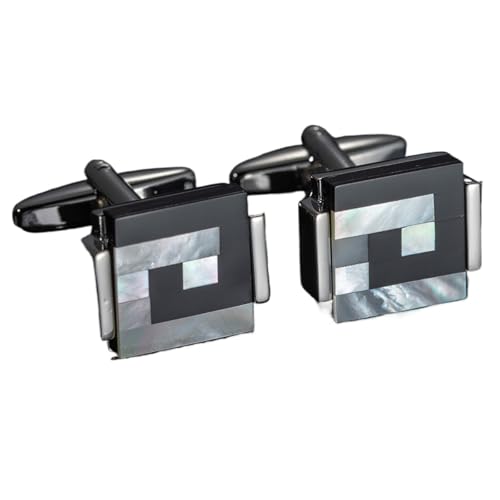 Rechteckige Manschettenknöpfe aus Emaille-Kupfermaterial for Herrenhemden Hochzeit Tanzparty Business(Color 12) von KBLDOPN