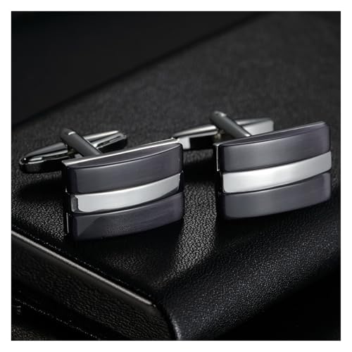 Rechteckige Manschettenknöpfe aus Emaille-Kupfermaterial for Herrenhemden Hochzeit Tanzparty Business(Color 14) von KBLDOPN