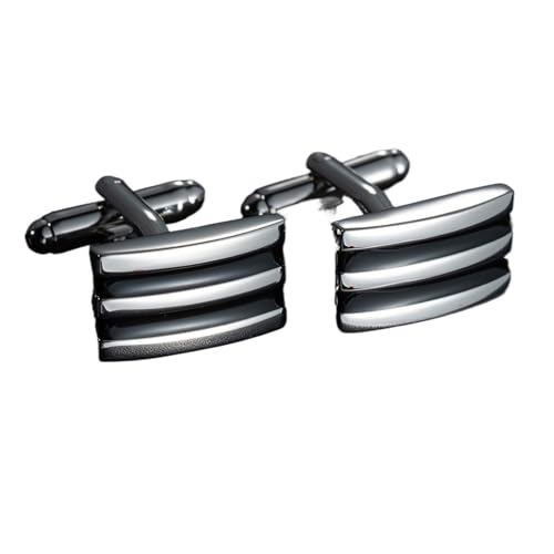 Rechteckige Manschettenknöpfe aus Emaille-Kupfermaterial for Herrenhemden Hochzeit Tanzparty Business(Color 2) von KBLDOPN