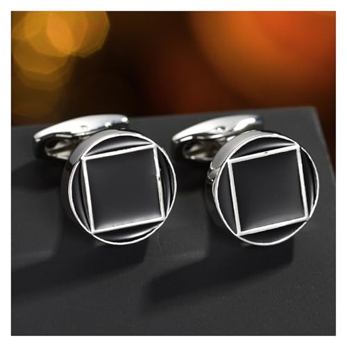 Rechteckige Manschettenknöpfe aus Emaille-Kupfermaterial for Herrenhemden Hochzeit Tanzparty Business(Color 27) von KBLDOPN