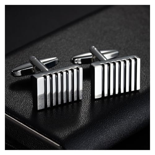 Rechteckige Manschettenknöpfe aus Emaille-Kupfermaterial for Herrenhemden Hochzeit Tanzparty Business(Color 7) von KBLDOPN