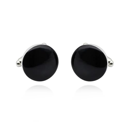 Zarte Schmuck Herren Manschettenknöpfe Emaille Kristall Runde Hochzeit Party Manschettenknopf Hemd Manschettenknöpfe Freunde Hochzeit Tanzparty Business(Color 1) von KBLDOPN