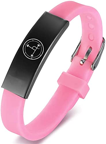 KBNSUIAN Einstellbares Siegel der Dämonin Lilith Silikon Armband, Satan Königin der Dämonin Lilith Siegel Amulett Armreif, Heidnische Feministische Macht Weisheit Unabhängigkeit Symbolischer Schmuck von KBNSUIAN