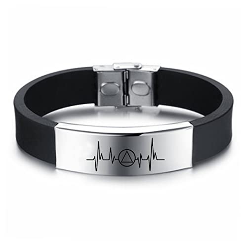KBNSUIAN Nüchternheits Armband AA NA Rückforderung Jubiläums Geschenk für Alkoholiker Männer Ehemann Freunde Feiern Die Wiederherstellung Inspirierenden Schmuck für Nüchtern, 8.66 Zoll von KBNSUIAN