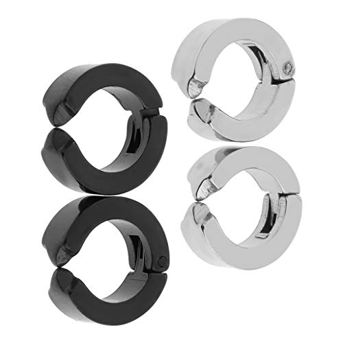 2 Paar gefälschte Ohrclips zum Anklippen ohne Ohrlöcher von KBOLAE