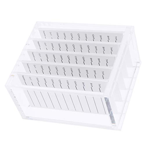 Acryl-Aufbewahrungsbox für künstliche Wimpern, 5-lagig, Organizer, Make-up-Kleberpalette von KBOLAE
