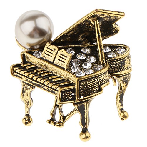 Chic Strass Musik Klavier Brosche Anstecknadel Hochzeitsschmuck Antikmessing, 3.0 X 3.5cm, Kunststoff, Siehe Beschreibung Chic Strass Musik Klavier Brosche Anstecknadel Hochzeitsschmuck Antikmessing, 3.0 X 3.5cm, Kunststoff, Siehe Beschreibung von KBOLAE