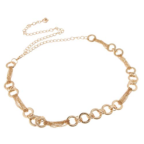 Damen Metall Bauchkette Bund Körper Charme Kleid Gürtel Halskette von KBOLAE