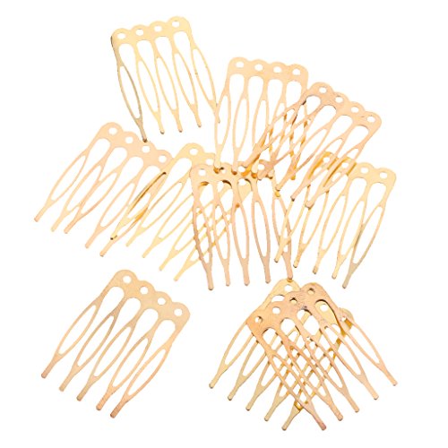 Haarkamm aus Metall, Vintage, blanko, für Brautschmuck, DIY, 2,7 cm, goldfarben Haarkamm aus Metall, Vintage, blanko, für Brautschmuck, DIY, 2,7 cm, goldfarben von KBOLAE