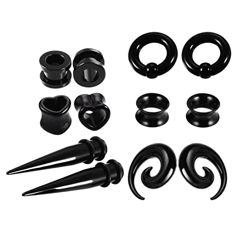 KBOLAE 1 Set Ohrdehnungs-Set, Expander 6/8/10 mm, Tunnel, Piercing, Schmuck-Set, 10 mm von KBOLAE