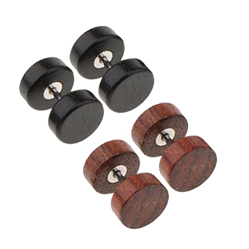 KBOLAE 2 Paar Illusionslehre 1,2 mm Edelstahl Holzbolzen Farbe 1 (1,2 x 6 x 8 mm), 16 g, 16g, Kunststoff, Siehe Beschreibung von KBOLAE