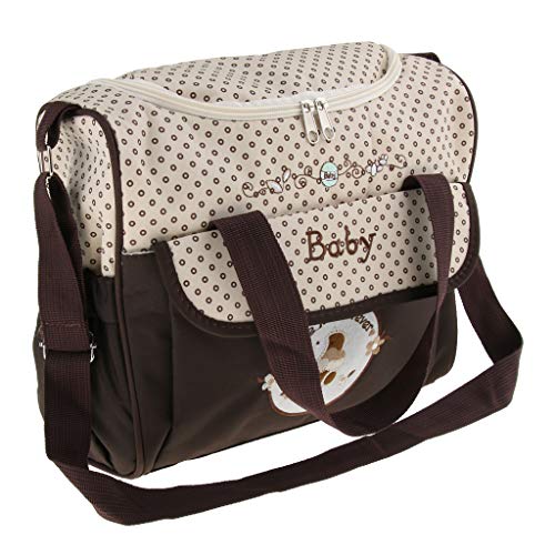 KBOLAE Mummy Multifunktionale Baby-Wickeltasche Umstands-Handtasche, Rosa, coffee, as description von KBOLAE