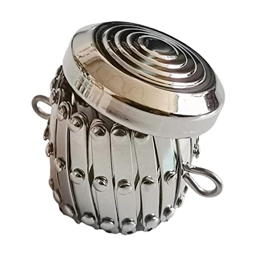 KBOLAE Offene Größe, erweiterbarer Geldbeutelrahmen, Münzzylinder mit Schlaufen, einziehbar von KBOLAE