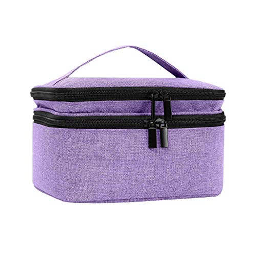 Nagellack-Halter, Aufbewahrungsbox, Organizer für 30 Flaschen, 5–15 ml, Schwarz, violett, 8.4 x 6.8 x 4.9 In, Siehe Beschreibung von KBOLAE