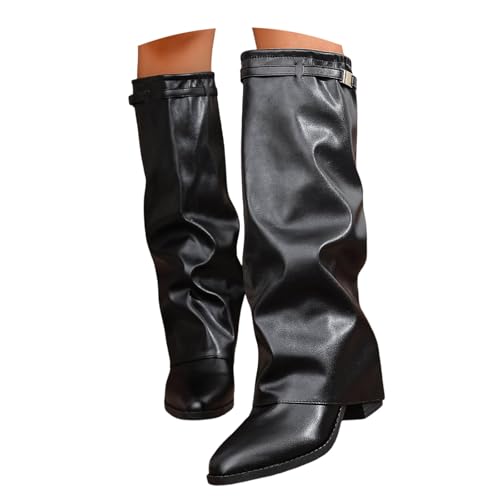 KBOPLEMQ Cowboystiefel Damen Mittelhoch Stiefel mit Absatz Elegant Schlupfstiefel Spitze Zehe Halbstiefel Wildleder Lange Stiefel Winterstiefel Hohe Damenstiefel Kniehohe Boots Warme Reitstiefel KBOPLEMQ Cowboystiefel Damen Mittelhoch Stiefel mit Absatz Elegant Schlupfstiefel Spitze Zehe Halbstiefel Wildleder Lange Stiefel Winterstiefel Hohe Damenstiefel Kniehohe Boots Warme Reitstiefel von KBOPLEMQ