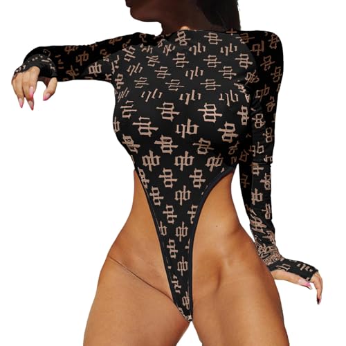 KBOPLEMQ Damen Badeanzüge Langarm Einteilige Bademode One Piece Gestrickter Bedruckter Langarm-Bodysuit 2024 Sexy Monokini Swimsuit Frauen Tanga Monokini String Thong Bikini High Cut Badeanzug KBOPLEMQ Damen Badeanzüge Langarm Einteilige Bademode One Piece Gestrickter Bedruckter Langarm-Bodysuit 2024 Sexy Monokini Swimsuit Frauen Tanga Monokini String Thong Bikini High Cut Badeanzug von KBOPLEMQ
