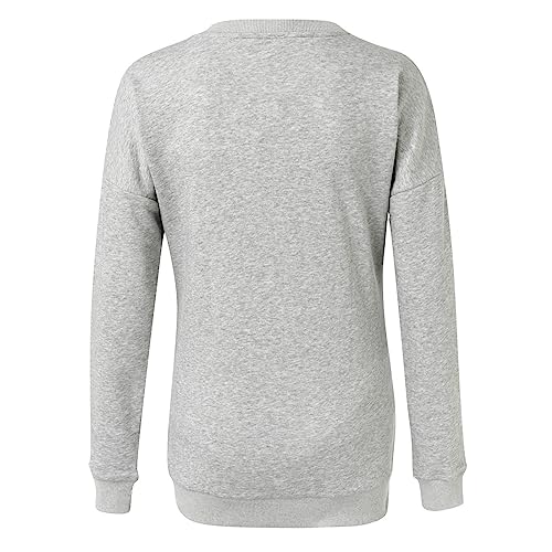 KBOPLEMQ Damen Mutterschaft Reißverschluss Sweatshirt Einfarbig Jumper Stilloberteile Winter Langarm Stillkleidung für Stillen Nursing Top Schwangerschaft Stillpullover Winter Langarmshirts von KBOPLEMQ