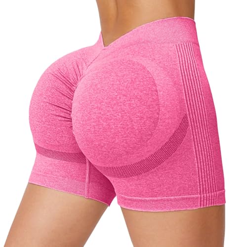 KBOPLEMQ Damen Scrunch Butt Sportshorts Nahtlose Yoga Fitness Shorts Kurz Leggings Push Up Nahtlos Laufenshorts High Waist Sweatpants Atmungsaktive Radlerhose Für Biker & Workout Sweatthose von KBOPLEMQ