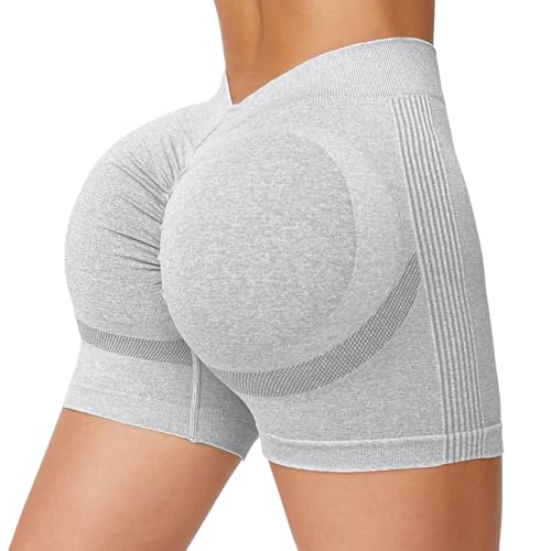 KBOPLEMQ Damen Scrunch Butt Sportshorts Nahtlose Yoga Fitness Shorts Kurz Leggings Push Up Nahtlos Laufenshorts High Waist Sweatpants Atmungsaktive Radlerhose Für Biker & Workout Sweatthose von KBOPLEMQ