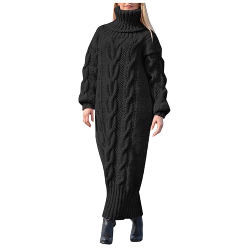 KBOPLEMQ Damen Strickkleid Grobstrick Pulloverkleid Tunika Kleid Rollkragen Langarm Maxi Kleid Pullikleid Lang Strickpullover Wickelkleid Einfarbige Rollkragen Lose Strickpullover Langes Kleid KBOPLEMQ Damen Strickkleid Grobstrick Pulloverkleid Tunika Kleid Rollkragen Langarm Maxi Kleid Pullikleid Lang Strickpullover Wickelkleid Einfarbige Rollkragen Lose Strickpullover Langes Kleid von KBOPLEMQ