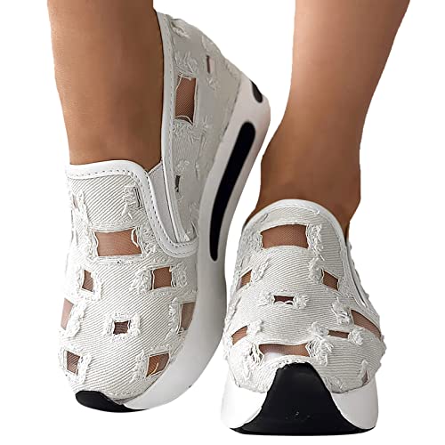 KBOPLEMQ Sneaker Damen Pailletten Keilabsatz Schuhe Atmungsaktive Ausgeschnittene Spitze Stoffschuhe Frauen Laufschuhe Sommer Outdoor Slip On Walkingschuhe Glitzer Loafers KBOPLEMQ Sneaker Damen Pailletten Keilabsatz Schuhe Atmungsaktive Ausgeschnittene Spitze Stoffschuhe Frauen Laufschuhe Sommer Outdoor Slip On Walkingschuhe Glitzer Loafers von KBOPLEMQ
