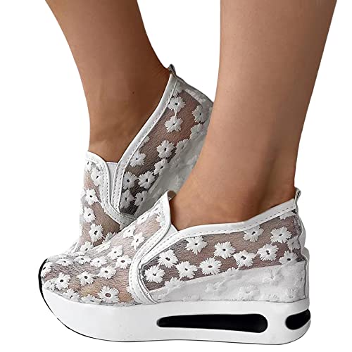 KBOPLEMQ Sneaker Damen Pailletten Keilabsatz Schuhe Atmungsaktive Ausgeschnittene Spitze Stoffschuhe Frauen Laufschuhe Sommer Outdoor Slip On Walkingschuhe Glitzer Loafers KBOPLEMQ Sneaker Damen Pailletten Keilabsatz Schuhe Atmungsaktive Ausgeschnittene Spitze Stoffschuhe Frauen Laufschuhe Sommer Outdoor Slip On Walkingschuhe Glitzer Loafers von KBOPLEMQ