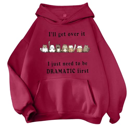 Pullover Teenager Mädchen Kawaii Hoodie Herbst Winter Kapuzenpullover Damen Sweatshirt Kapuze Sport Warme Oberteile Kapuzenpulli Kreativer Süßer Cartoon Bequeme Langarm Warm Outwear von KBOPLEMQ