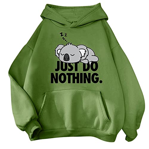 Pullover Teenager Mädchen Kawaii Hoodie Herbst Winter Kapuzenpullover Damen Sweatshirt Kapuze Sport Warme Oberteile Kapuzenpulli Kreativer Süßer Cartoon Bequeme Langarm Warm Outwear von KBOPLEMQ