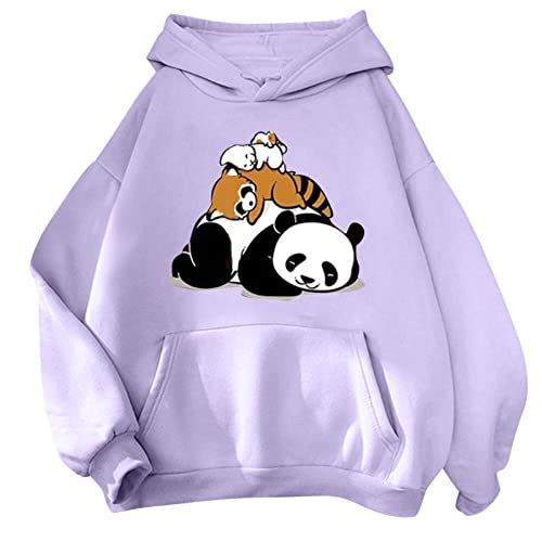 Pullover Teenager Mädchen Kawaii Hoodie Herbst Winter Kapuzenpullover Damen Sweatshirt Kapuze Sport Warme Oberteile Kapuzenpulli Kreativer Süßer Cartoon Bequeme Langarm Warm Outwear von KBOPLEMQ