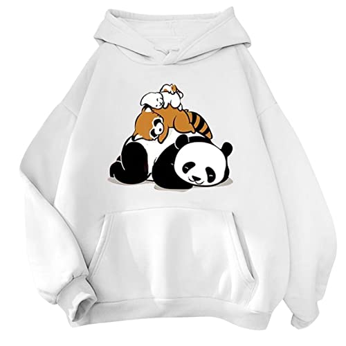 Pullover Teenager Mädchen Kawaii Hoodie Herbst Winter Kapuzenpullover Damen Sweatshirt Kapuze Sport Warme Oberteile Kapuzenpulli Kreativer Süßer Cartoon Bequeme Langarm Warm Outwear von KBOPLEMQ