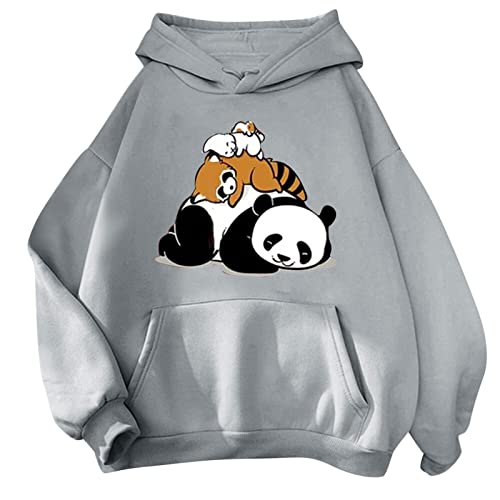 Pullover Teenager Mädchen Kawaii Hoodie Herbst Winter Kapuzenpullover Damen Sweatshirt Kapuze Sport Warme Oberteile Kapuzenpulli Kreativer Süßer Cartoon Bequeme Langarm Warm Outwear von KBOPLEMQ