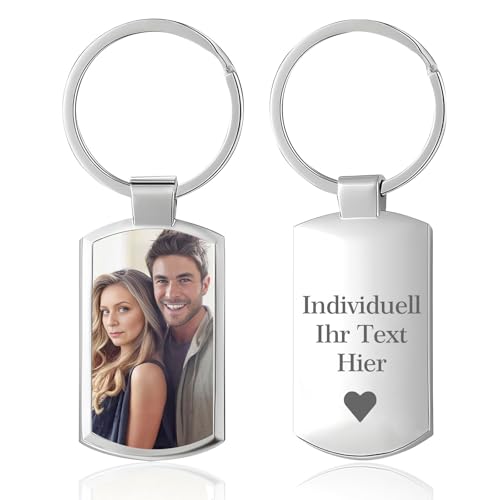 KBPTM Personalisierter doppelseitiger Schlüsselanhänger - Personalisierter Schlüsselanhänger mit graviertem Text/Nummer/Name, personalisiertes Schlüsselanhänger-Geschenk für den Freund (Stil 10) von KBPTM