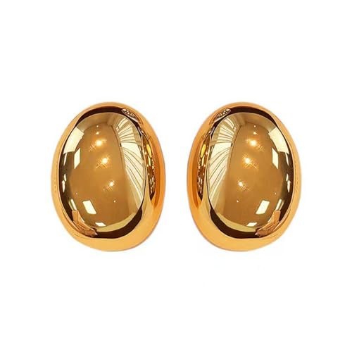 KBRPEY Gold Ohrringe für Damen, Leichte Edelstahl Waterdrop runde Kugeln Offene Creolen mit 18K Echtem Vergoldete, Hypoallergene Modeschmuckgeschenke für Frauen und Mädchen (Gold) von KBRPEY