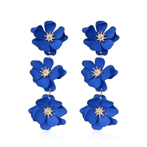 KBRPEY Lange Quasten Ohrringe für Damen Lange Böhmische Blumenohrringe Blume Tropfen Ohrringe Hypoallergene Ohrringe Modeschmuck Geschenk für Frauen Mädchen Geburtstag Jahrestag von KBRPEY