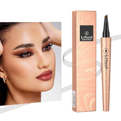 KBRPEY Präzisionsspitze Augenbrauenstift Langanhaltend Wasserfest Microblading Effekt Augenbrauen Makeup Stift Natürlich Definiert von KBRPEY